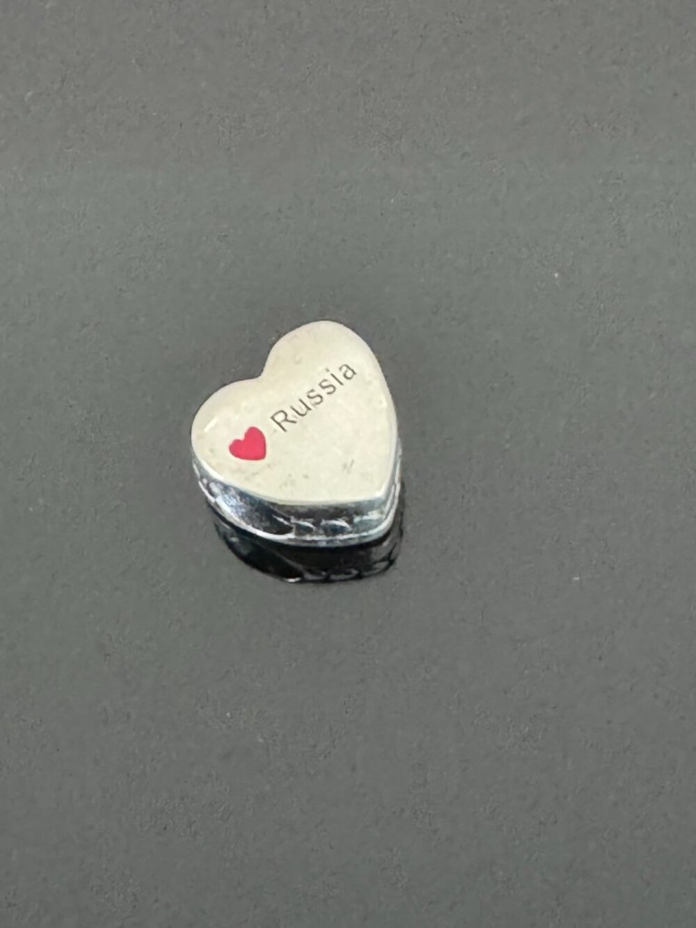 Authentic Pandora Russia Flag Heart Exclusive Charm - Picture 3 of 7